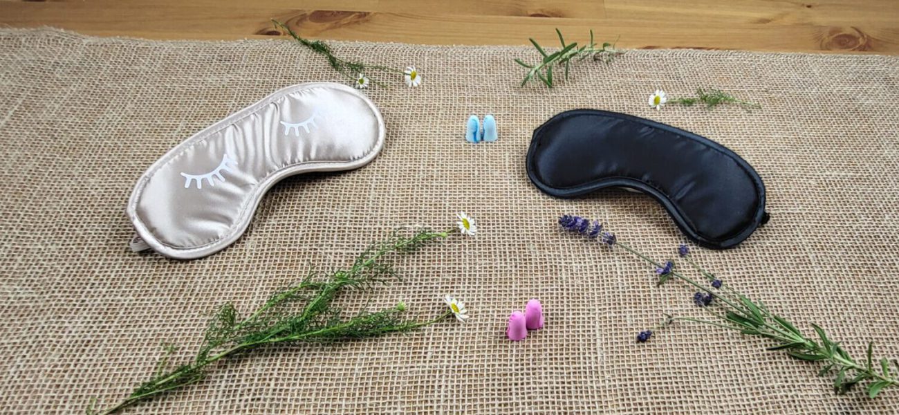 Schlafbrille_Ohrstöpsel_Lavendel_Kamille
