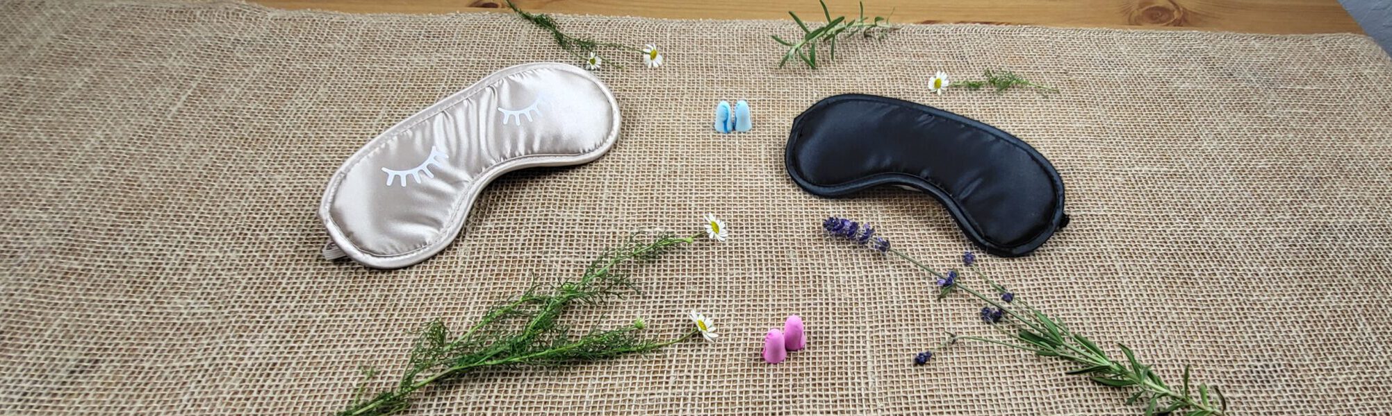 Schlafbrille_Ohrstöpsel_Lavendel_Kamille